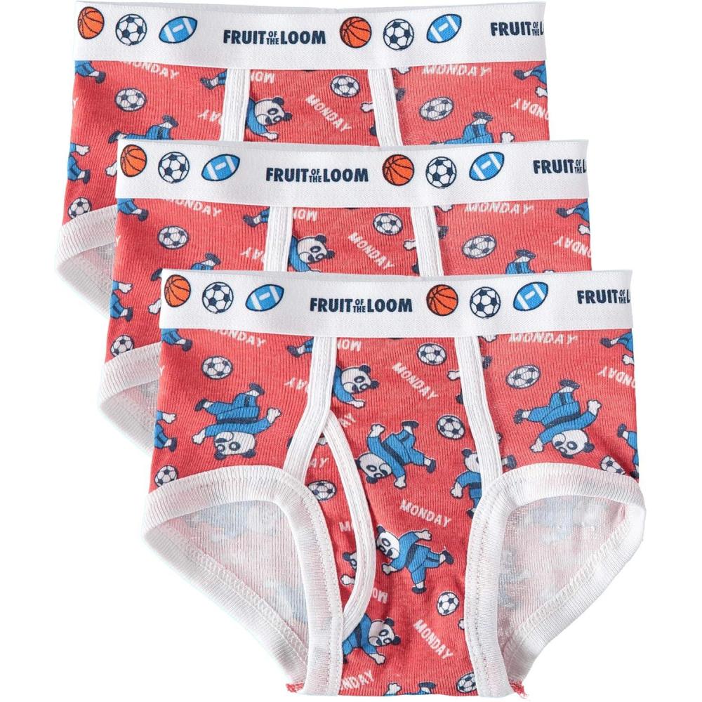 image:imageFruit of the Loom Boys Tag Free Cotton Briefs Underwear Assorted ColorsAssorted Toddlerpack of 3