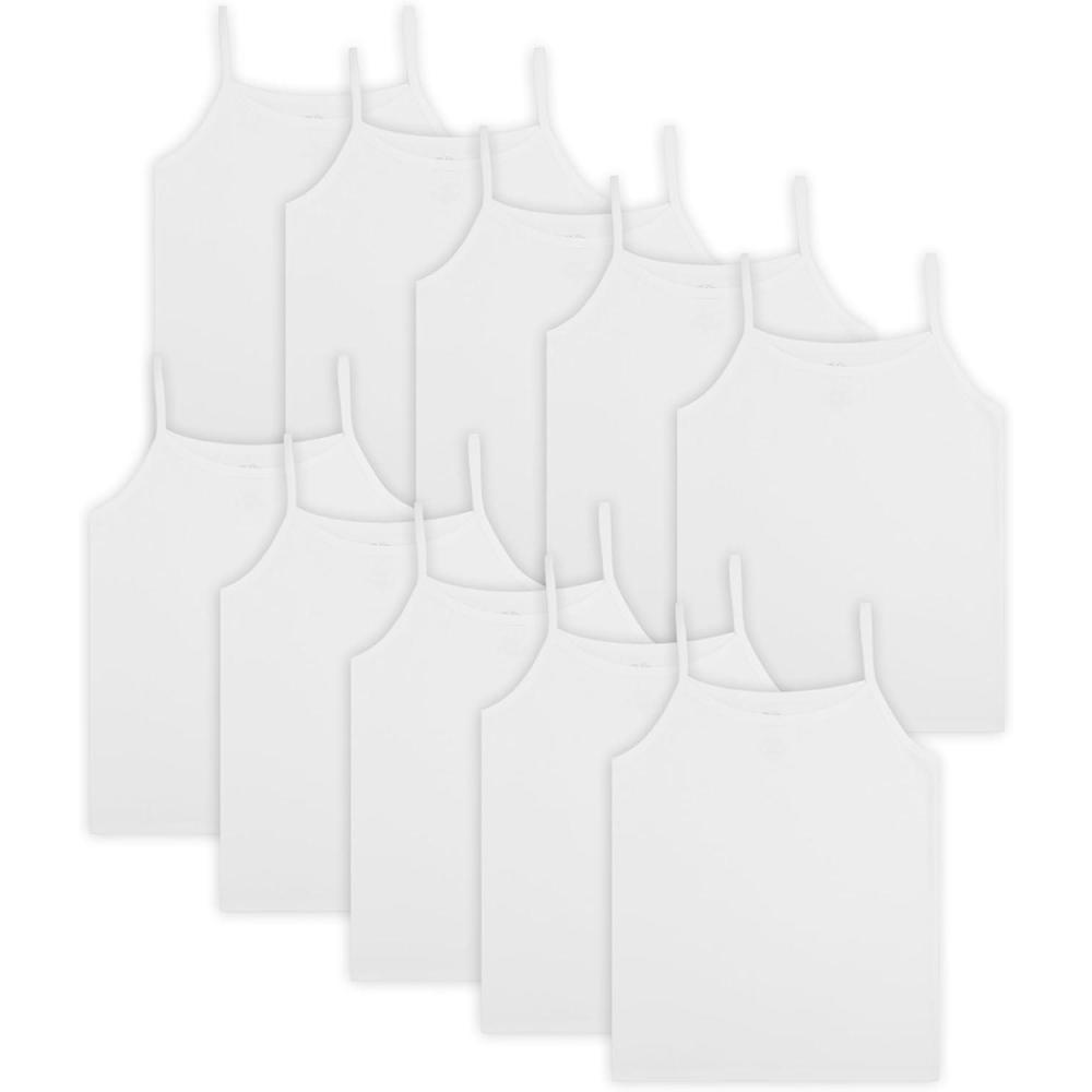 image:imageFruit of the Loom Girls Undershirts Camis amp TanksCami 10 Pack White