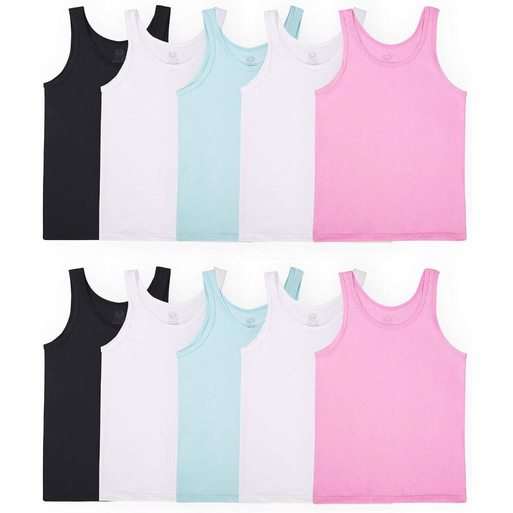 image:imageFruit of the Loom Girls Undershirts Camis amp TanksTank 10 Pack Assorted
