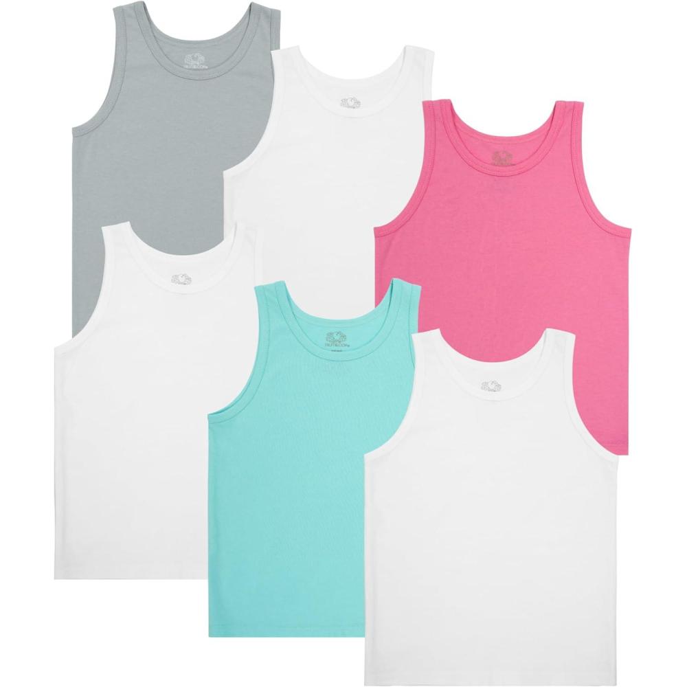 image:imageFruit of the Loom Girls Undershirts Camis amp TanksToddler Tank 6 Pack Assorted