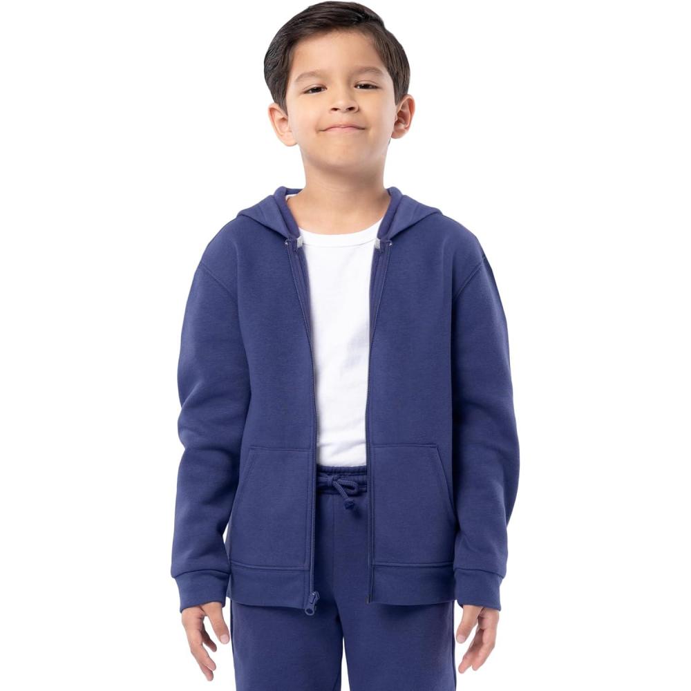 image:imageFruit of the Loom Kids Fleece Full Zip Hoodie SweatshirtDeep Cobalt