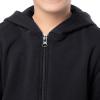 Fruit of the Loom Kids’ Fleece Full Zip Hoodie Sweatshirt(Black)