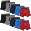 Fruit of the Loom boys And Toddler Boxer Briefs, Tag Free & Breathable Underwear, Assorted Color Multipacks(10 Pack – Assorted Stripes)