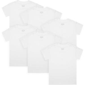 Fruit of The Loom Boys’ Eversoft Cotton Undershirts, T Shirts & Tank Tops(T Shirt – Toddler – 6 Pack – White)