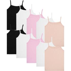 Fruit of the Loom Girls Undershirts (Camis & Tanks)(Cami – 10 Pack – Assorted)