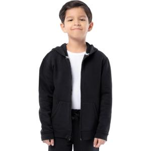 Fruit of the Loom Kids’ Fleece Full Zip Hoodie Sweatshirt(Black)