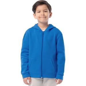 Fruit of the Loom Kids’ Fleece Full Zip Hoodie Sweatshirt(Brilliant Blue)