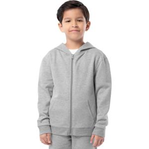 Fruit of the Loom Kids’ Fleece Full Zip Hoodie Sweatshirt(Light Grey Heather)