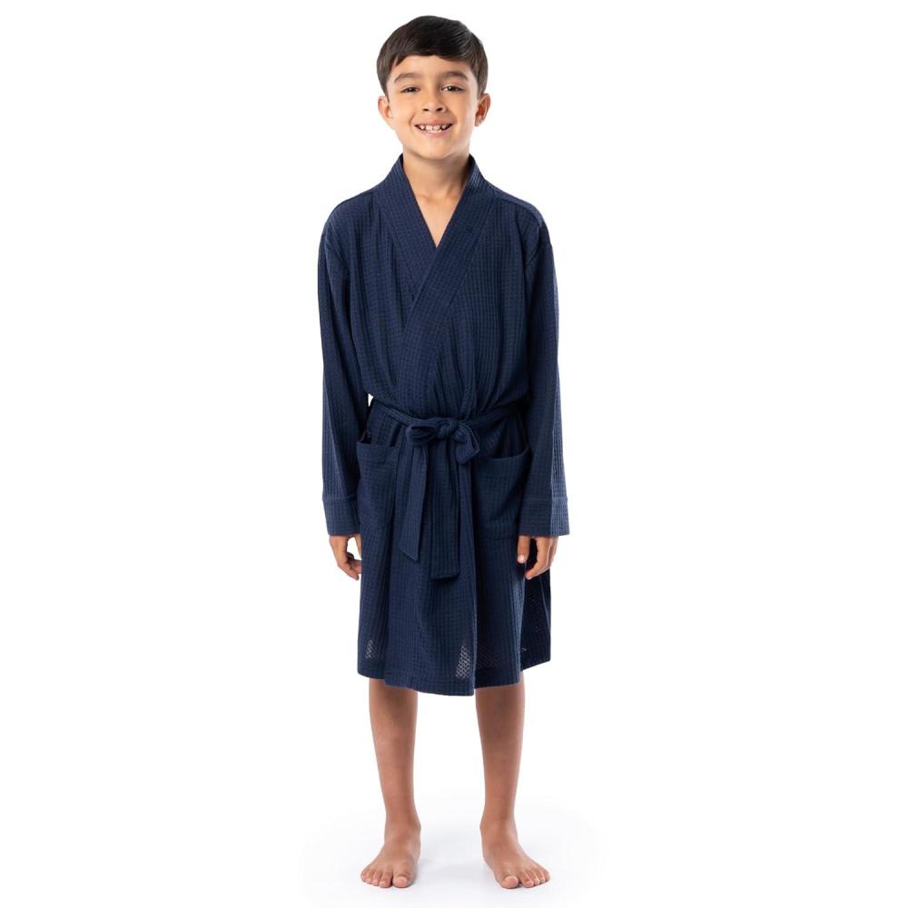 image:imageFruit of the Loom Boys Classic Waffle Robe Time Square Navy 67Time Square Navy