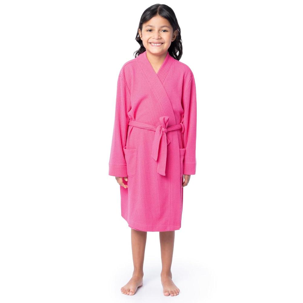 image:imageFruit of the Loom Girls Classic Waffle Robe Rose 45Rose
