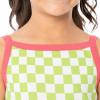 Fruit of the Loom Girls’ Energize Snug Fit 4-piece Pajama Sleep Set(Coral/Spring Green)