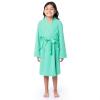 Fruit of the Loom Girl’s Classic Waffle Robe, Rose, 4/5(Waterfall Green)