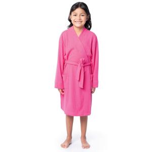 Fruit of the Loom Girl’s Classic Waffle Robe, Rose, 4/5(Rose)