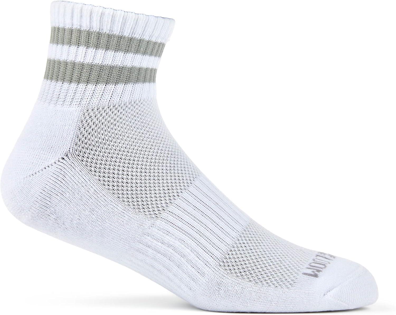 image:imageFruit of the Loom Mens Coolzone Socks Breathable with Half Cushion MultiPacksAnkle 8 Pack Varsity Stripe