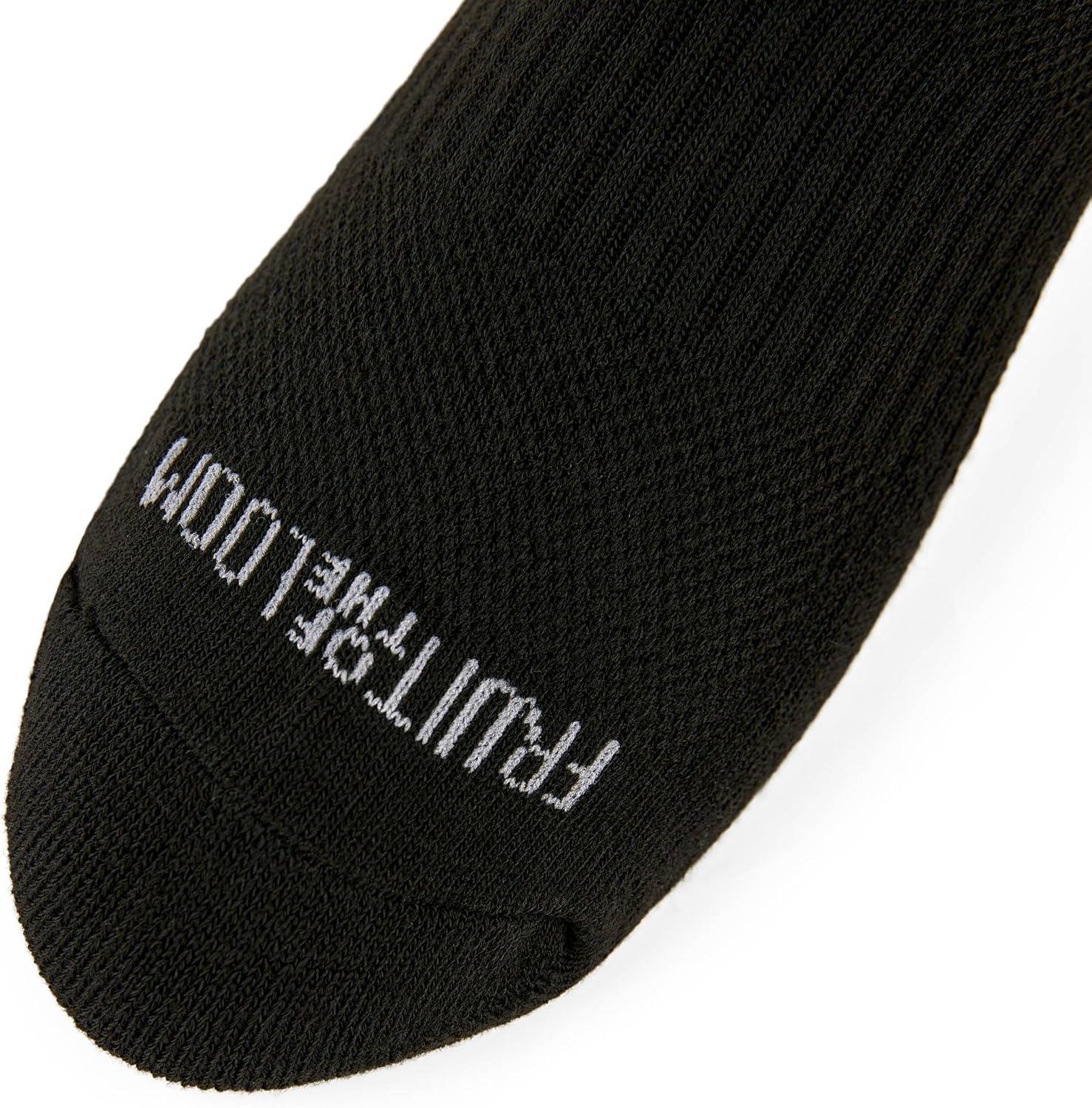 image:imageFruit of the Loom Mens Coolzone Socks Breathable with Half Cushion MultiPacksCrew 8 Pack Black