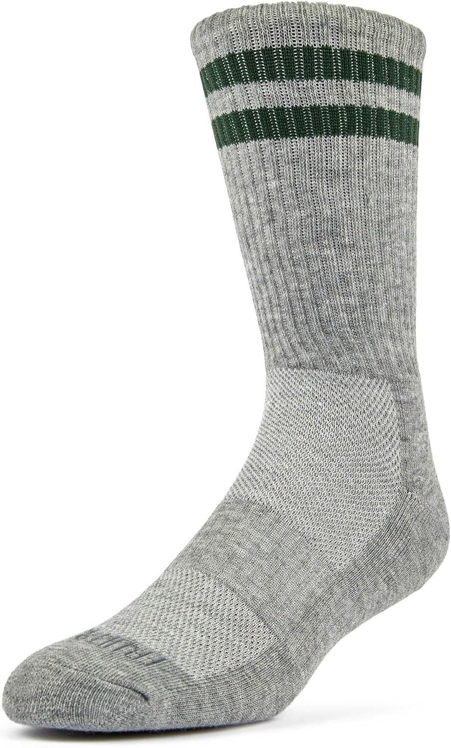image:imageFruit of the Loom Mens Coolzone Socks Breathable with Half Cushion MultiPacksCrew 8 Pack Varsity Stripe