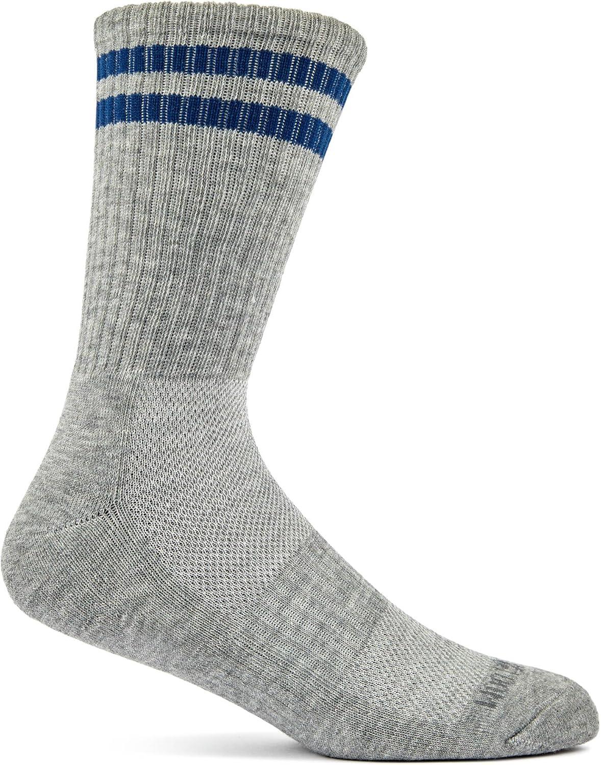 image:imageFruit of the Loom Mens Coolzone Socks Breathable with Half Cushion MultiPacksCrew 8 Pack Varsity Stripe