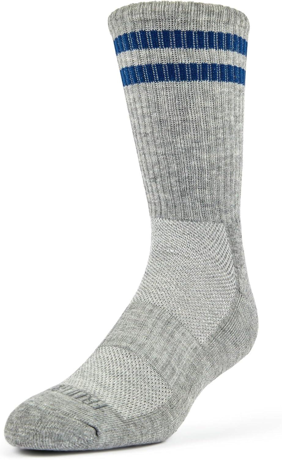 image:imageFruit of the Loom Mens Coolzone Socks Breathable with Half Cushion MultiPacksCrew 8 Pack Varsity Stripe