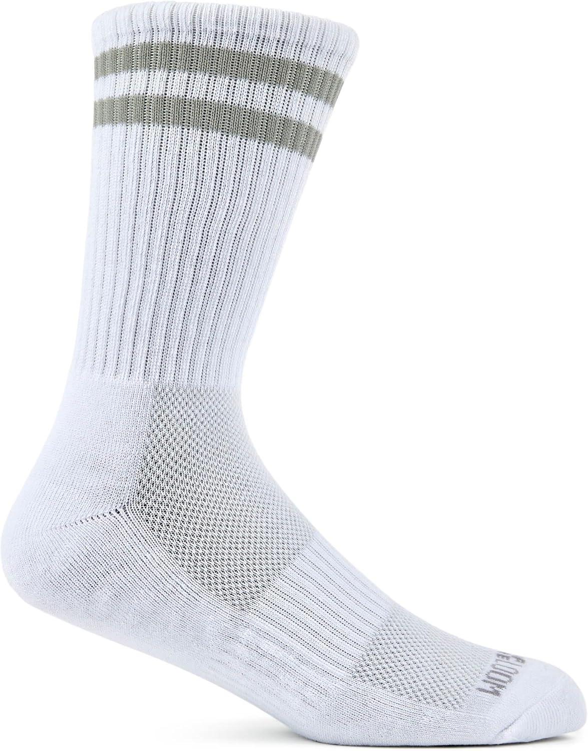 image:imageFruit of the Loom Mens Coolzone Socks Breathable with Half Cushion MultiPacksCrew 8 Pack Varsity Stripe