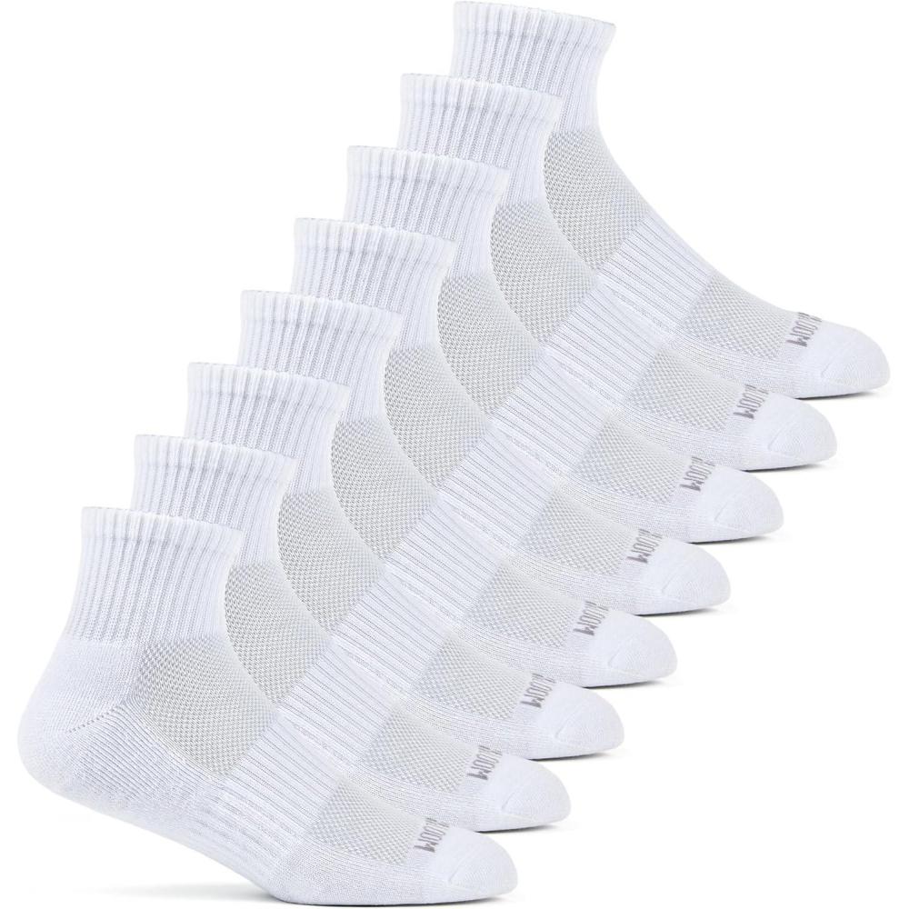 image:imageFruit of the Loom Mens Coolzone Socks Breathable with Half Cushion MultiPacksAnkle 8 Pack White