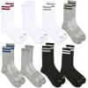 Fruit of the Loom Mens Coolzone Socks, Breathable with Half Cushion (Multi-Packs)(Crew – 8 Pack – Varsity Stripe)