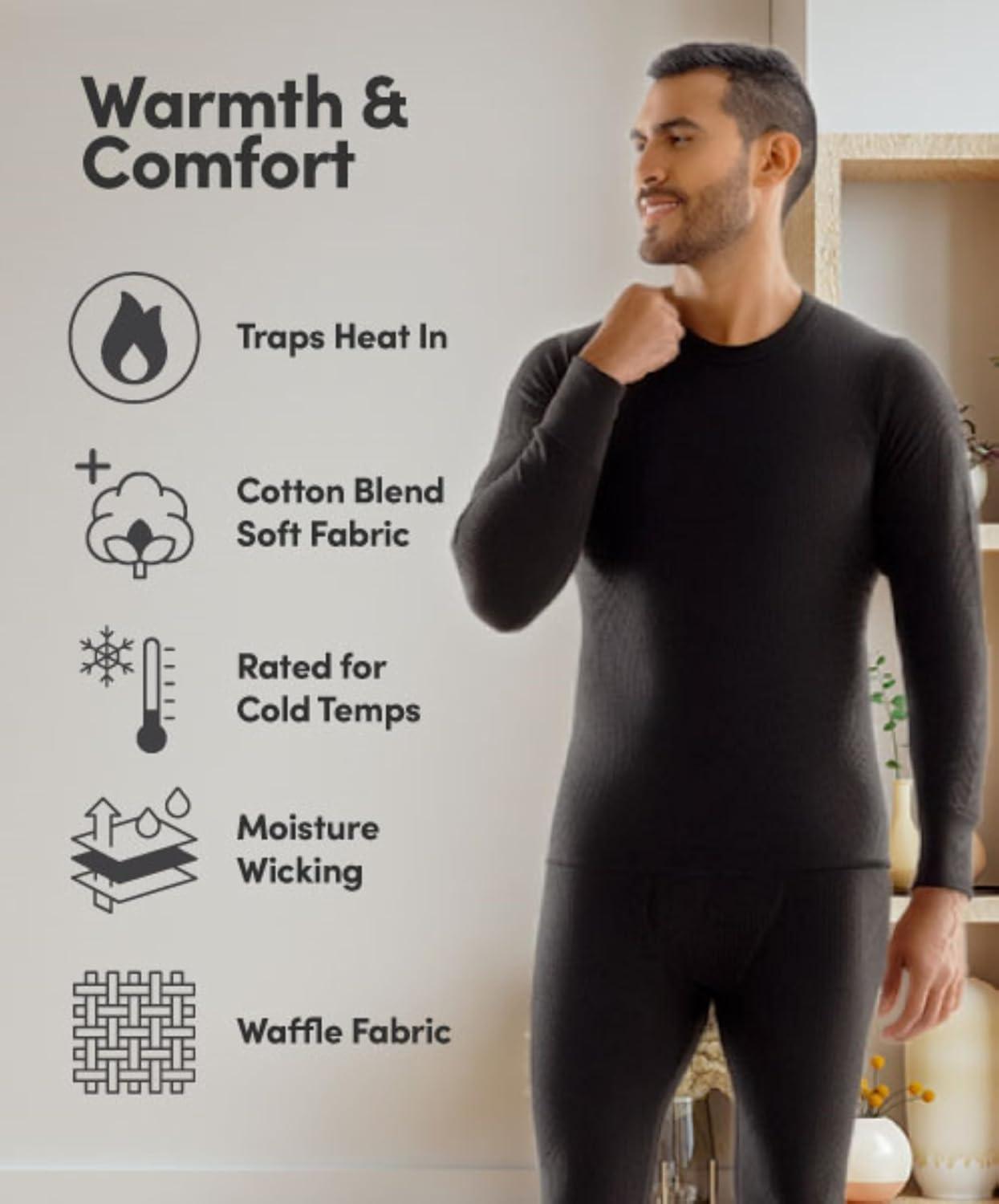 image:imageFruit of The Loom Mens Recycled Premium Waffle Thermal Underwear Long Johns Bottom 1 2 3 and 4 PacksNatural 1 Pack
