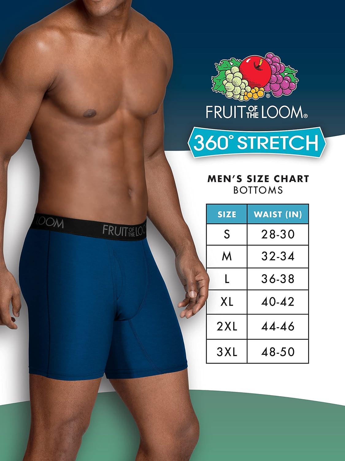 image:imageFruit of the Loom Mens 4way Stretch Boxer Briefs Lightweight amp Moisture Wicking Underwear Long Leg Regular Leg amp TrunkRegular Leg Cool Soft Colors May Vary