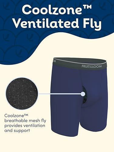 image:imageFruit of the Loom Mens Coolzone Boxer Briefs Moisture Wicking amp Breathable7 Pack StripeSolid