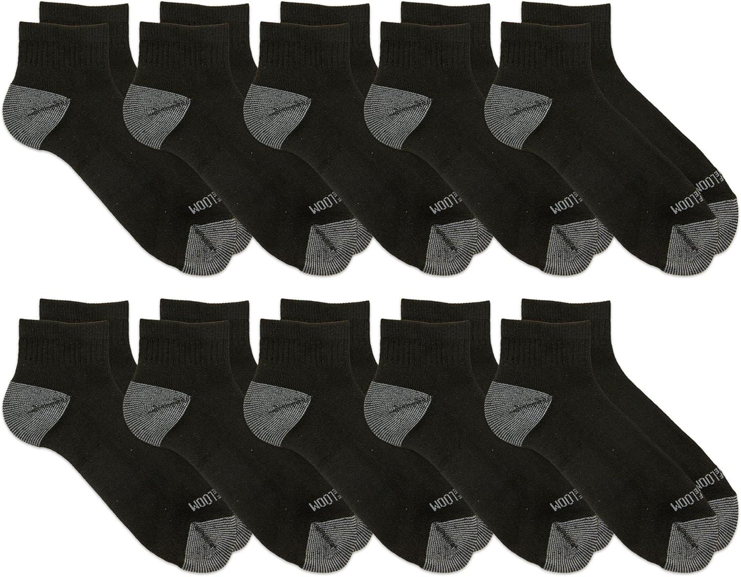 image:imageFruit of the Loom Mens Dual Defense Ankle Socks Odor Protection with Half Cushion MultiPacksAnkle 10 Pack Black
