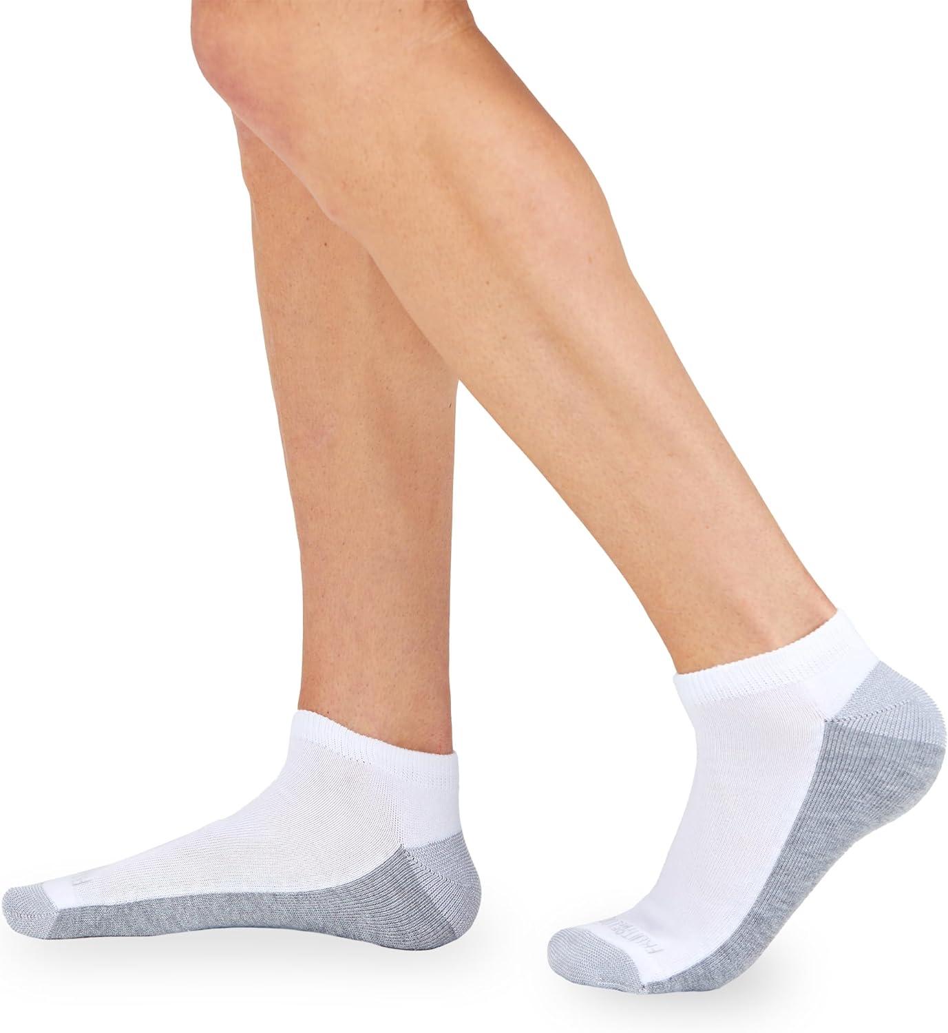 image:imageFruit of the Loom Mens Dual Defense Ankle Socks Odor Protection with Half Cushion MultiPacksAnkle 12 Pack White