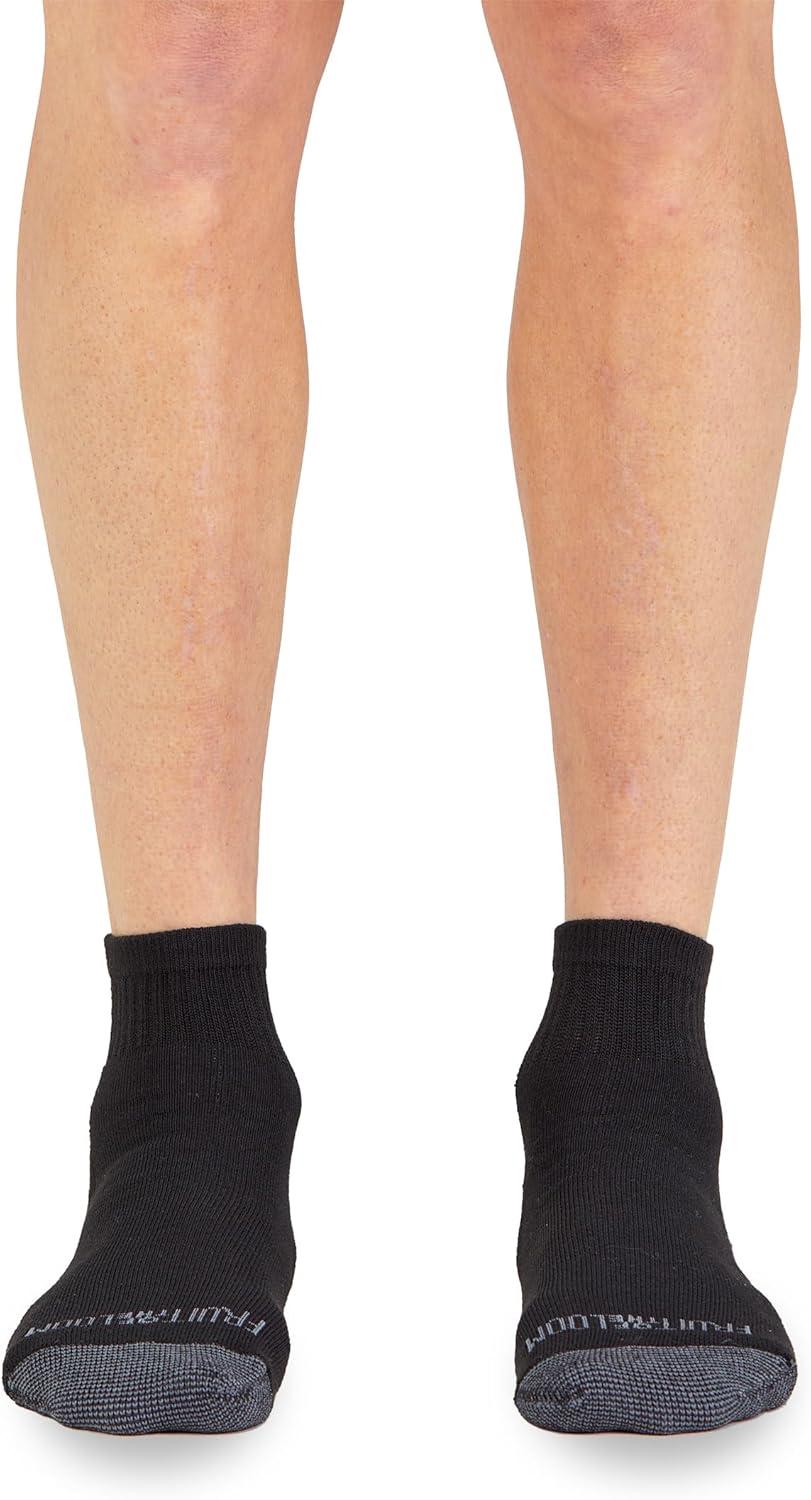 image:imageFruit of the Loom Mens Dual Defense Ankle Socks Odor Protection with Half Cushion MultiPacksBlack