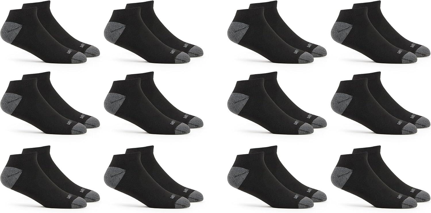 image:imageFruit of the Loom Mens Dual Defense Ankle Socks Odor Protection with Half Cushion MultiPacksBlack