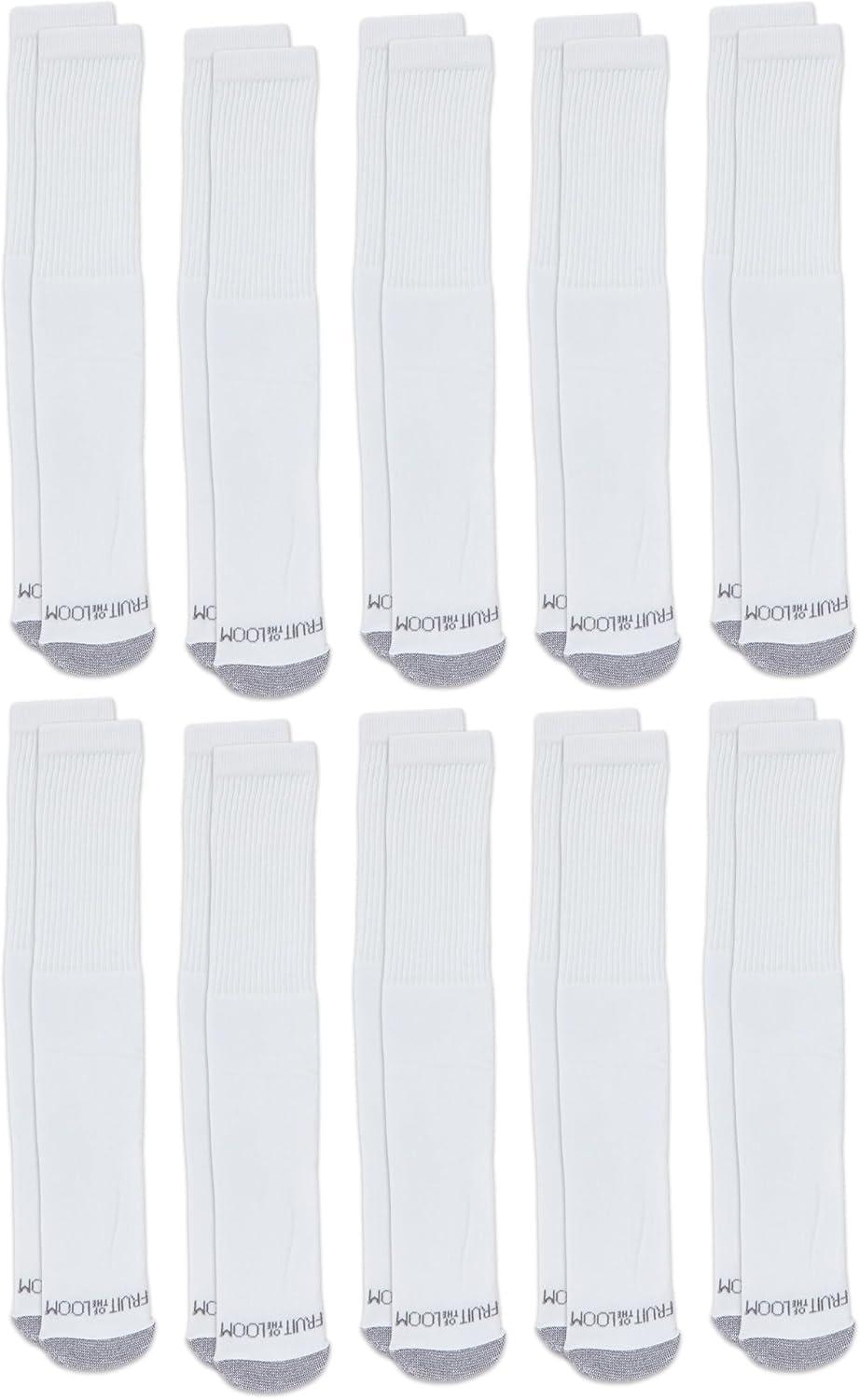 image:imageFruit of the Loom Mens Dual Defense Ankle Socks Odor Protection with Half Cushion MultiPacksTube 10 Pack White