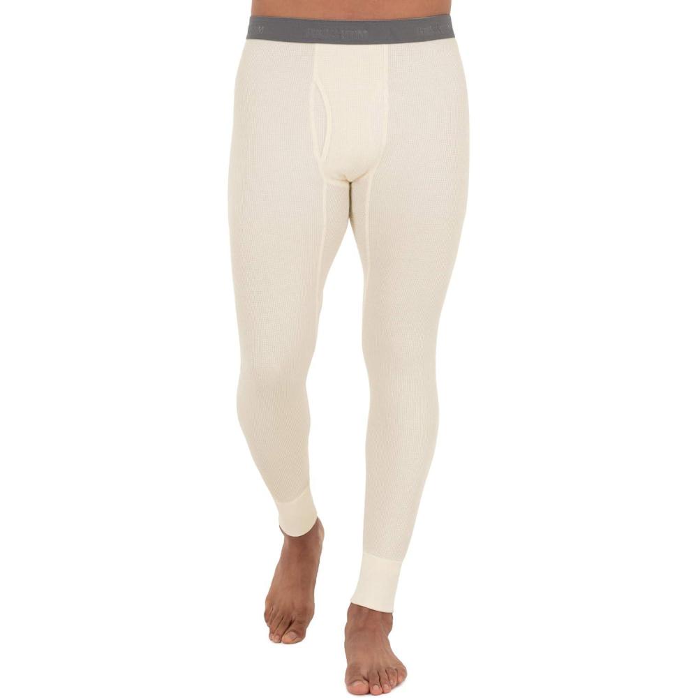 image:imageFruit of The Loom Mens Recycled Premium Waffle Thermal Underwear Long Johns Bottom 1 2 3 and 4 PacksNatural 1 Pack