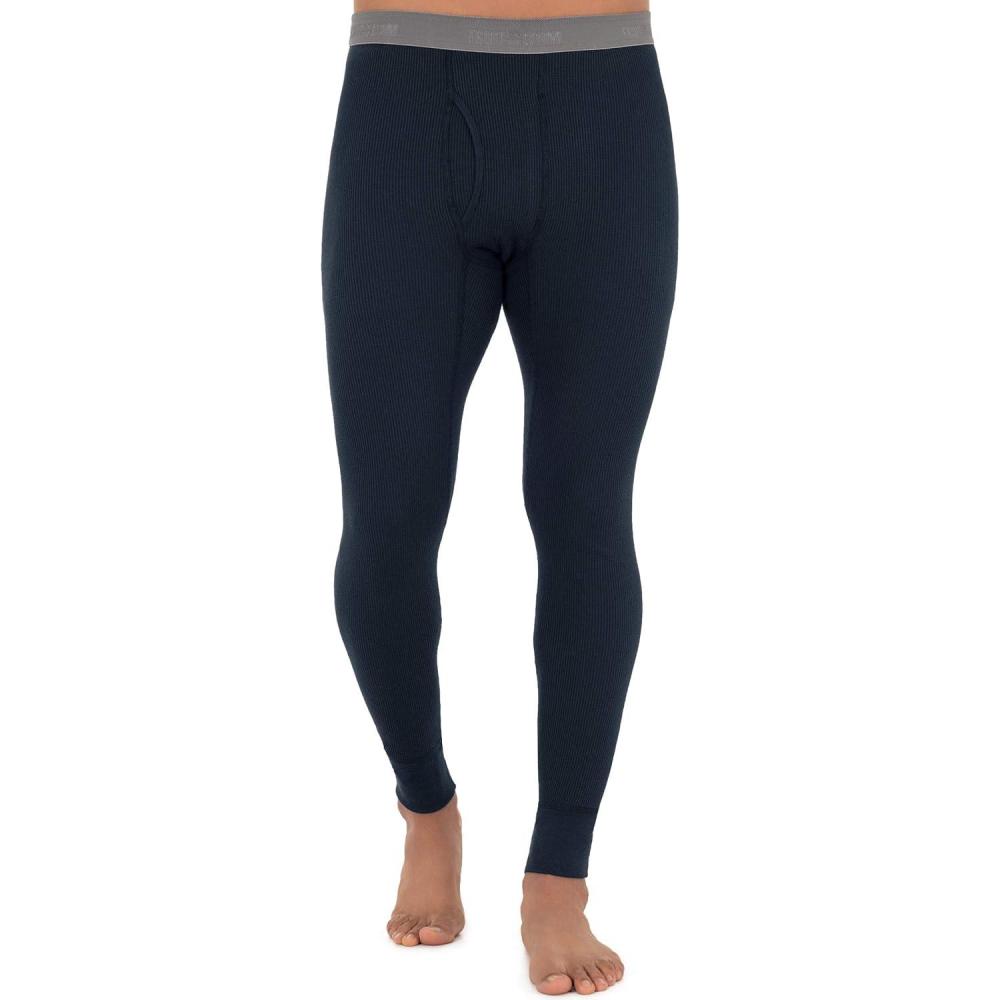 image:imageFruit of The Loom Mens Recycled Premium Waffle Thermal Underwear Long Johns Bottom 1 2 3 and 4 PacksNavy 1 Pack