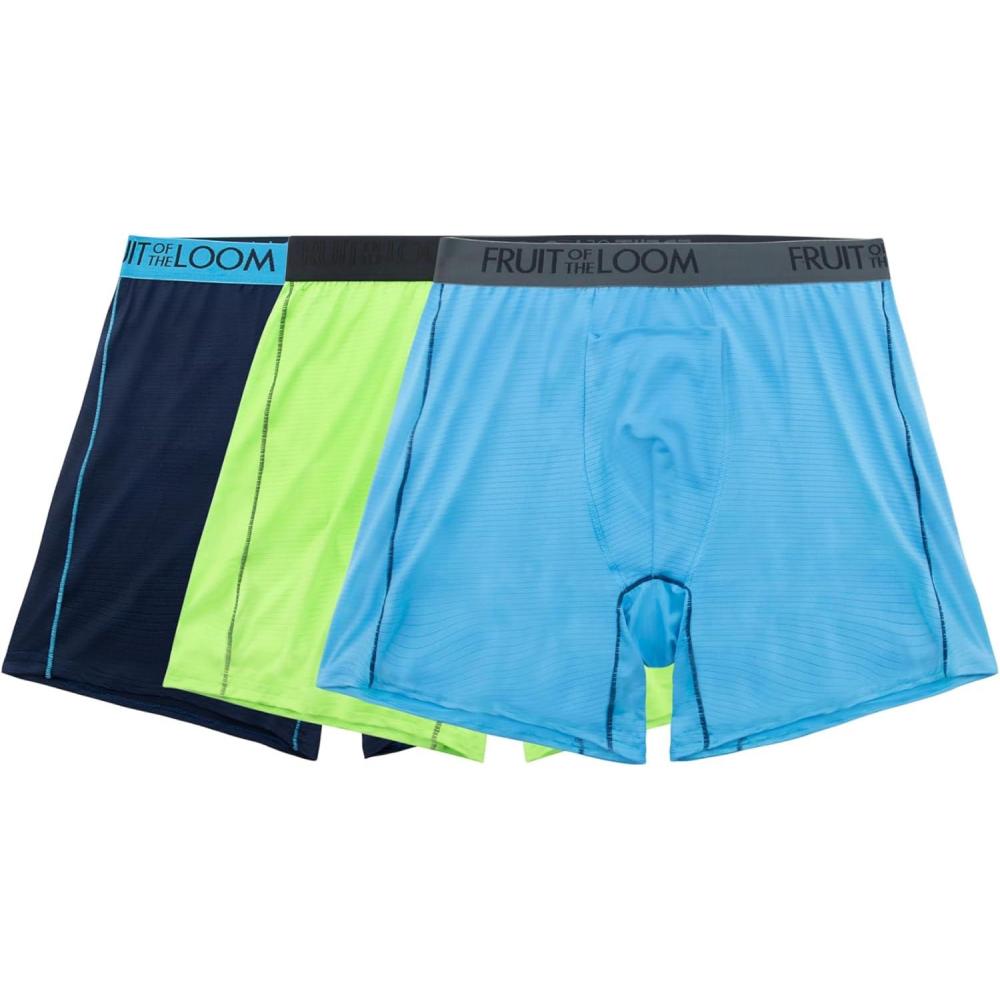 image:imageFruit of the Loom Mens 4way Stretch Boxer Briefs Lightweight amp Moisture Wicking Underwear Long Leg Regular Leg amp TrunkRegular Leg Loose Fit Cooling Channels Colors May Vary
