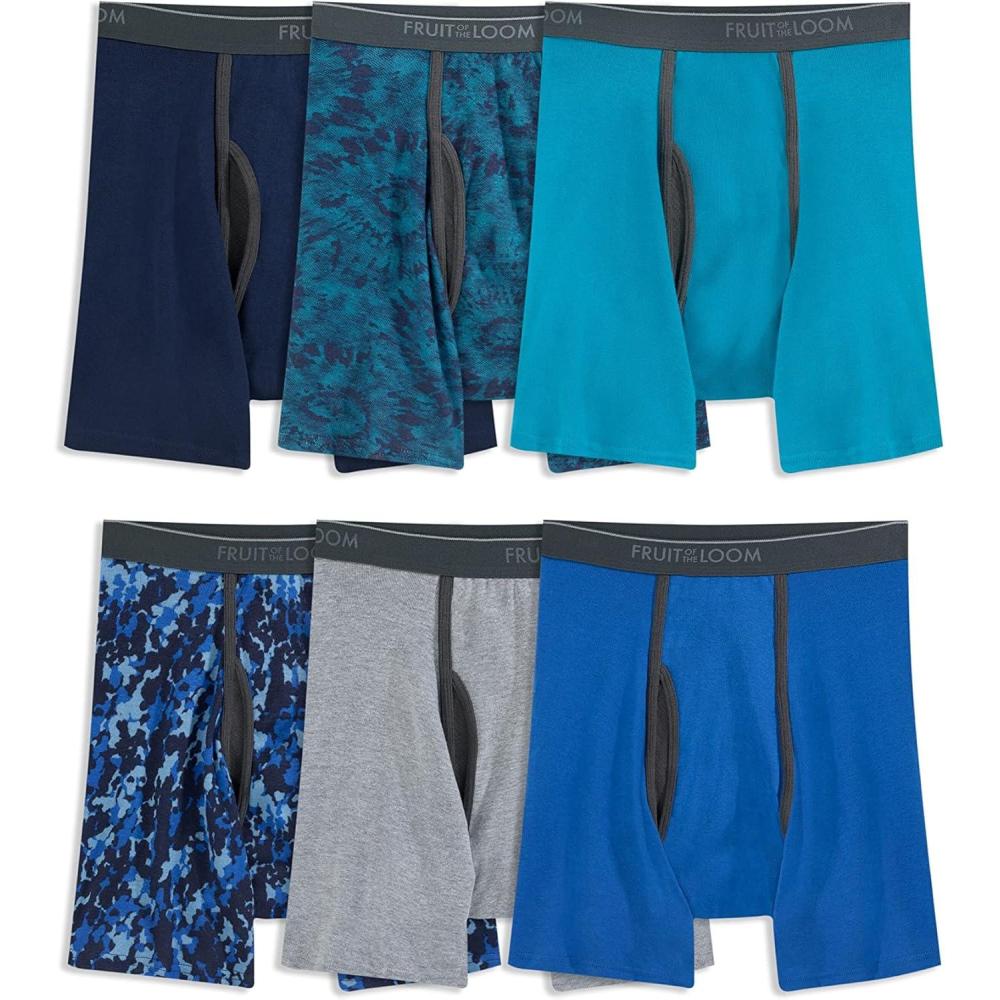 image:imageFruit of the Loom Mens Coolzone Boxer Briefs Moisture Wicking amp Breathable6 Pack Assorted Ringer