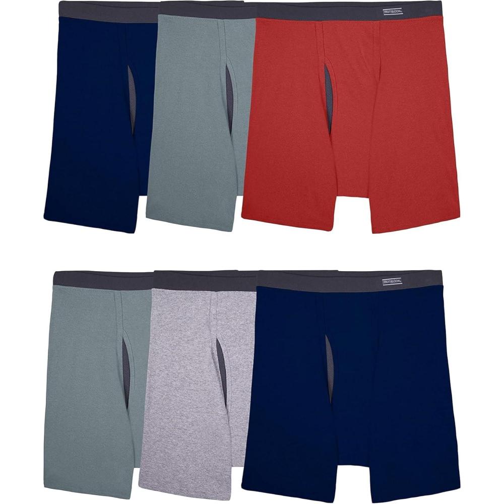 image:imageFruit of the Loom Mens Coolzone Boxer Briefs Moisture Wicking amp Breathable6 Pack Covered Waistband