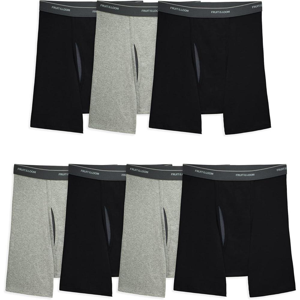 image:imageFruit of the Loom Mens Coolzone Boxer Briefs Moisture Wicking amp Breathable7 Pack BlackGray
