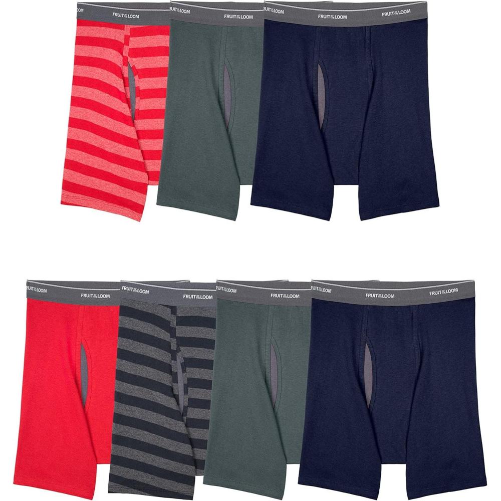 image:imageFruit of the Loom Mens Coolzone Boxer Briefs Moisture Wicking amp Breathable7 Pack StripeSolid
