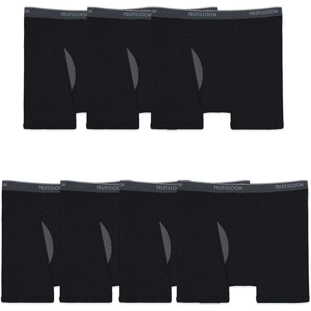 image:imageFruit of the Loom Mens Coolzone Boxer Briefs Moisture Wicking amp BreathableBig Man 7 Pack Black