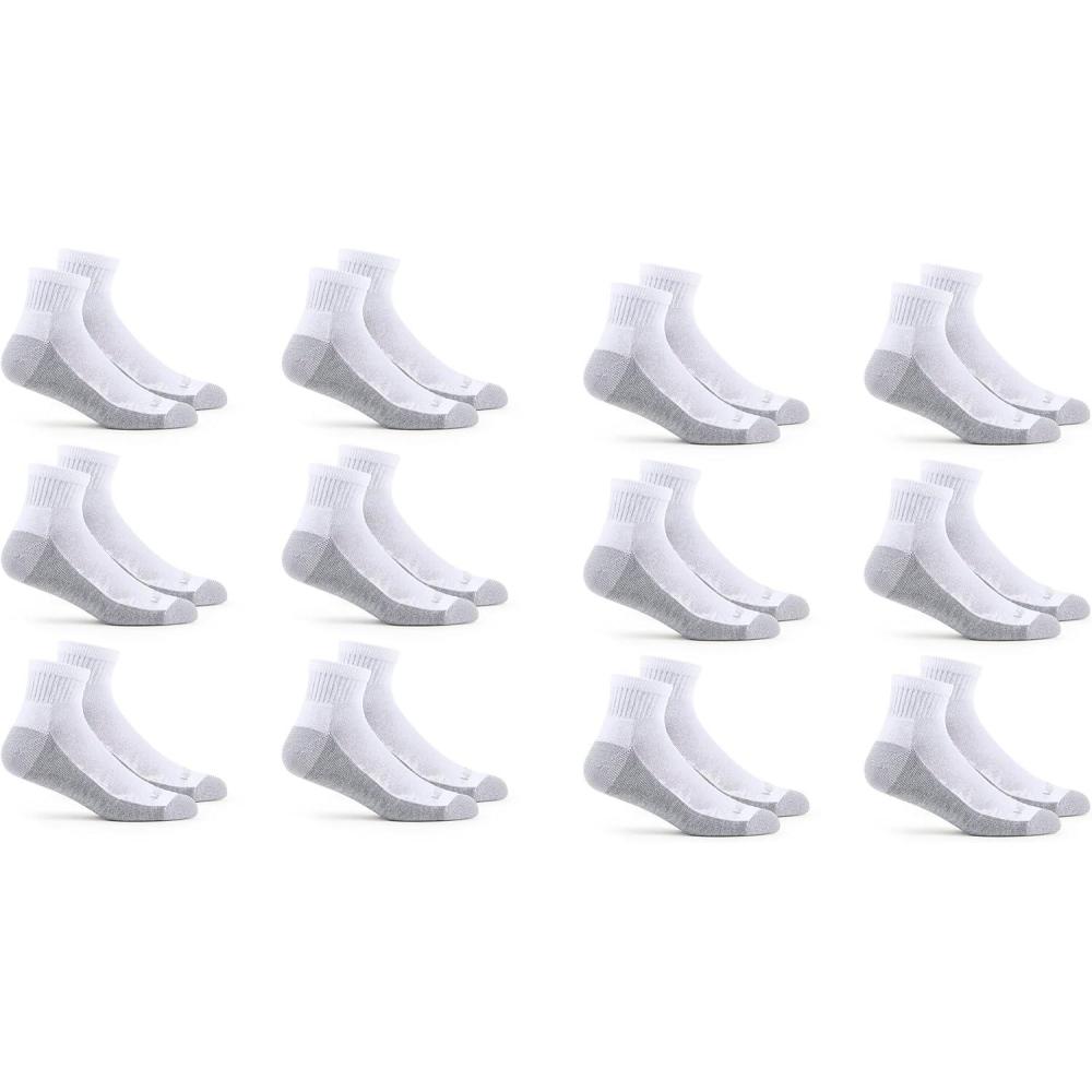 image:imageFruit of the Loom Mens Dual Defense Ankle Socks Odor Protection with Half Cushion MultiPacksAnkle 12 Pack White