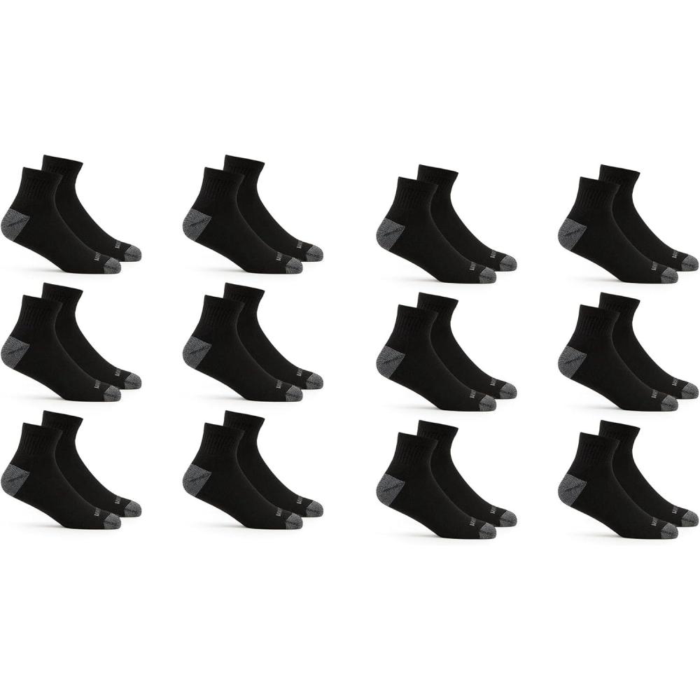 image:imageFruit of the Loom Mens Dual Defense Ankle Socks Odor Protection with Half Cushion MultiPacksBlack