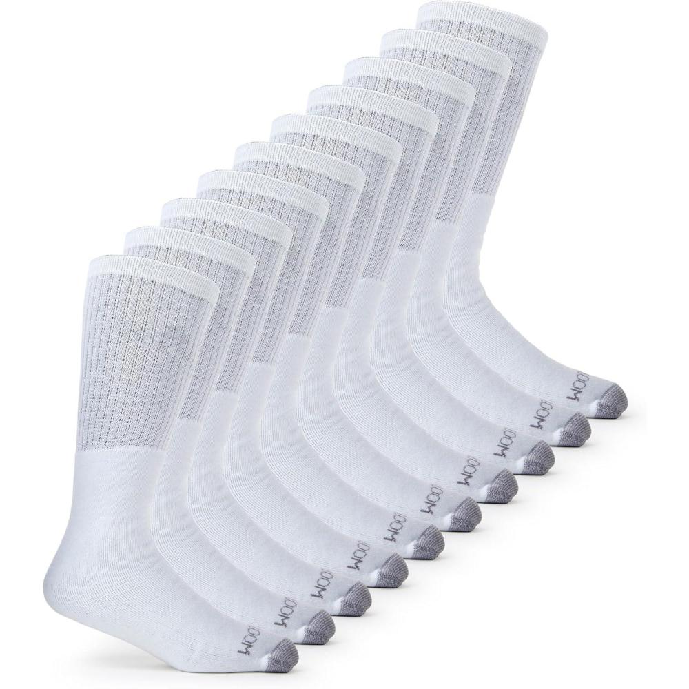 image:imageFruit of the Loom Mens Dual Defense Ankle Socks Odor Protection with Half Cushion MultiPacksTube 10 Pack White
