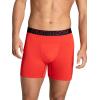 Fruit of the Loom Men’s 4-way Stretch Boxer Briefs | Lightweight & Moisture Wicking Underwear | Long Leg, Regular Leg & Trunk(Regular Leg – Cooling Channels – Colors May Vary)
