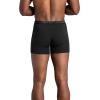 Fruit of the Loom Men’s 4-way Stretch Boxer Briefs | Lightweight & Moisture Wicking Underwear | Long Leg, Regular Leg & Trunk(Regular Leg – Cotton Stretch – Black/Grey)