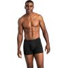 Fruit of the Loom Men’s 4-way Stretch Boxer Briefs | Lightweight & Moisture Wicking Underwear | Long Leg, Regular Leg & Trunk(Regular Leg – Cotton Stretch – Black/Grey)