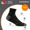 Fruit of the Loom Men’s Dual Defense Ankle Socks, Odor Protection with Half Cushion, Multi-Packs(Black)