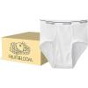 Fruit of the Loom Men’s Underwear Briefs, Tag Free & Moisture Wicking(216 Pack – White)
