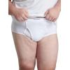 Fruit of the Loom Men’s Underwear Briefs, Tag Free & Moisture Wicking(6 Pack – White – Big Man)